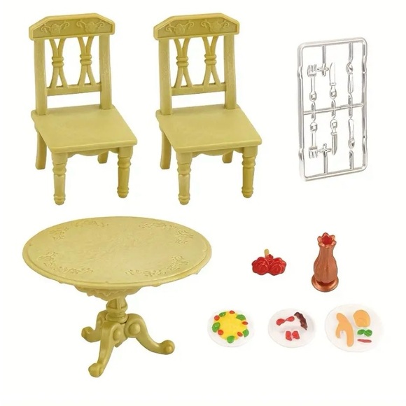 Dollhouse Kitchen Table/2 Chairs - Picture 2 of 8